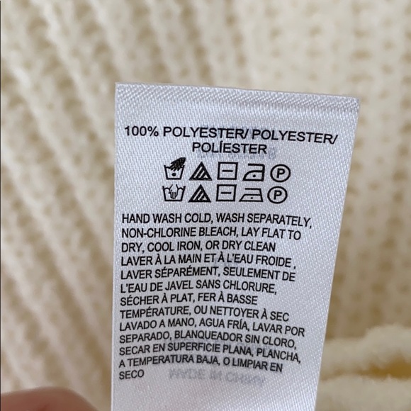 SOLD NWT LUCKY BRAND Chenille Sweater in Cream - Picture 5 of 5